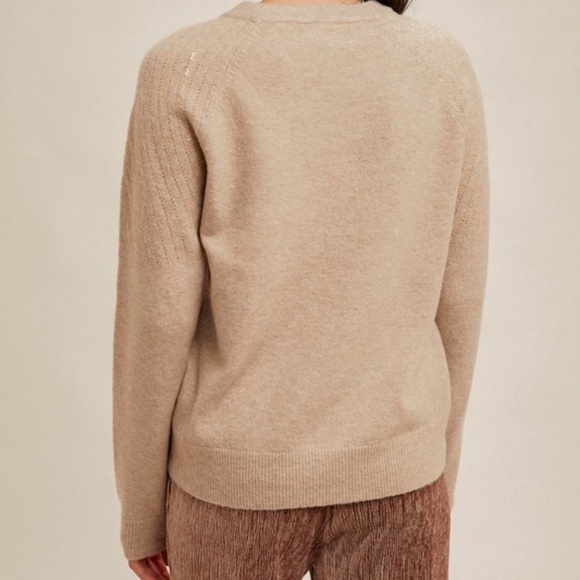 NWT Hem & Thread Neutral Sequin Sweater - Picture 2 of 2